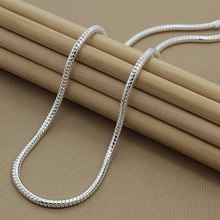 Hot Sale Men Chain Necklaces Fashion 3MM 50cm Silver 925 Jewelry Snake Chain Necklaces Christmas Gift N159 2024 - buy cheap