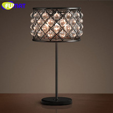 Aberat lâmpada de mesa cristal vintage, luminária de mesa de ferro, luz led de cabeceira para sala quarto, escritório, frete grátis 2024 - compre barato