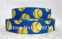 wm 10 yards lot 7/8inch 22mm 1010011 softball printed grosgrain ribbon 2024 - buy cheap