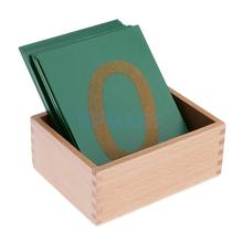 Montessori Mathematics Sandpaper Number Wooden Box 0-9 kid Early Educational 2024 - buy cheap