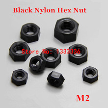 Tuercas hexagonales de nailon negro, M2, DIN934, tuerca hexagonal de plástico métrica, 1000 Uds. 2024 - compra barato