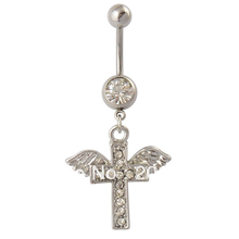 Wholesale Cross Belly Button Ring Navel Ring Body Jewelry Body Piercing 5pc/lot. 2024 - buy cheap