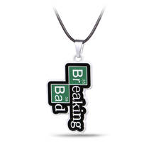 TV Breaking Bad Necklace Chemical Symbol Br Ba Metal Pendant Rope Chain Choker Necklaces Charm Gifts Men Jewelry 2024 - buy cheap
