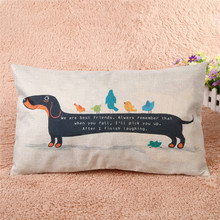 Lovely Dachshund Dog Print Cushion Cover Sausage Dog Puppy Decor Sofa Throw Pillow Case Cojines Decorativos Para Sofa Almofadas 2024 - buy cheap