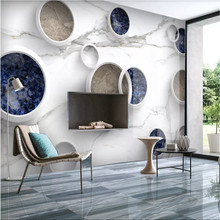 Mural de decoración de lujo para el hogar, papel tapiz fotográfico con textura de mármol 3D minimalista para Paredes del salón, decoración del hogar en 3D 2024 - compra barato