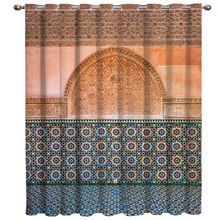 Vintage Moroccan Geometric Checks Window Treatments Curtains Valance Window Blinds Bedroom Curtains Bathroom Kitchen Bedroom 2024 - compre barato
