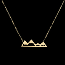 Wholesale 10piece Stainless Steel Gold Color Charm Chain Collar Snow Mountain Necklaces For Women Dainty Jewelry Office Bijoux 2024 - buy cheap