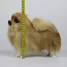 large 24x20cm standing brown Pomeranian dog model ,polyethylene& furs handicraft Figurines home decoration toy gift a2684 2024 - buy cheap