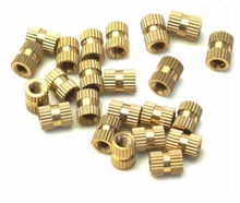 100PCS M2 M2.5 Brass Inserts Double Pass Copper Knurl Nut Embedded Fastener 2024 - buy cheap
