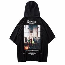 Harajuku-Camiseta de verano con capucha para hombre, divertida camiseta negra de Hip-Hop, ropa de calle, Sudadera con capucha, camisetas informales para hombre 2019 2024 - compra barato