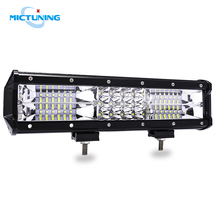 MICTUNING 12'' 108W Tri-row Straight LED Work Light Bar High Bright Spot Flood Combo Pod Roof Driving Lamp Off Road ATV SUV UTV 2024 - buy cheap