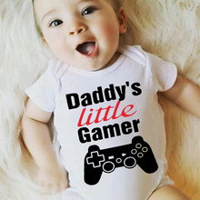 DERMSPE Casual Newborn Baby Boys Girls Short Sleeve Letter Print Daddy's Little Gamer Cute Cartoon Romper Baby Clothes 2024 - buy cheap