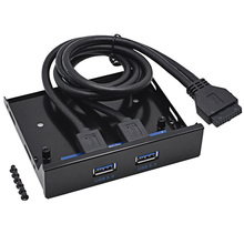 XX производительность 20 Pin 2 порта USB 3,0 концентратор USB3.0 Передняя панель кронштейн адаптер кабель для ПК настольный 3,5-дюймовый Floppy Bay 2024 - купить недорого