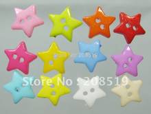 NB0017 Cute baby Buttons mix 800pcs/lot 12mm Star shape Bulk plastic button scrapbooking sewing supplies 2024 - купить недорого