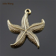 Julie Wang 10PCs Charms Alloy Retro Bronze Starfish Jewelry Making Pendant Charm 2024 - купить недорого