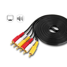 Cable de Audio y vídeo compuesto para ordenador portátil, Conector de 3RCA macho a 3 RCA macho, conector AV para DVD, sonido TV box 1,5 m 3m 5m 10m 2024 - compra barato