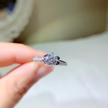 Kkmall Store Round Silver Moissanite Ring 1.50ct D VVS Luxury Moissanite Weding Ring for Women 2024 - buy cheap