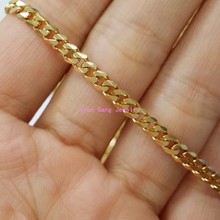 High Polishing Gold Tone 3mm 316L Stainless Steel Curb Cuban Chain Necklace Fashion Necklaces Women Men's 16"-40" 2024 - buy cheap
