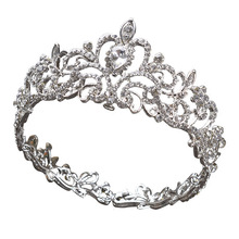Accesorios para el cabello de la boda de la Tiara del círculo nupcial de la Corona redonda de la vendimia Tiara de la joyería de las muchachas de las mujeres y de la Corona 2024 - compra barato