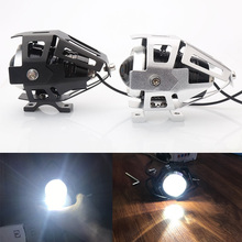 1Pair White Motorcycle Headlights Auxiliary Lamp U5 Led Motorbike Spotlight Accessories moto DRL Fog spot head lights 125W 12V 2024 - buy cheap