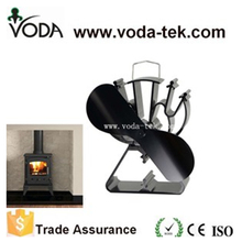 VODA Black Heat Powered Stove Fan 2 Blade Fireplace Fan Triangle-Shaped Base For Wood/Log Burner /Fireplace-Eco Friendly Saving 2024 - buy cheap