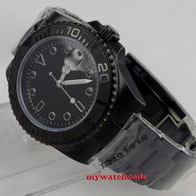 40 мм Bliger черный стерильный циферблат сапфировое стекло автоматические мужские часы черный PVD корпус B150 2024 - купить недорого