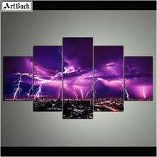 Iluminação paisagem 5 soletrados pintura diamante roxo raios inteiramente quadrado broca 5d mosaico artesanal arte strass adesivos para casa 2024 - compre barato