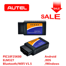 ELM327 OBD2 Bluetooth/WIFI V1.5 herramienta de diagnóstico del coche ELM 327 OBD II Chip PIC18F25K80 trabajo Android/IOS /Windows Diesel 12 V 2024 - compra barato