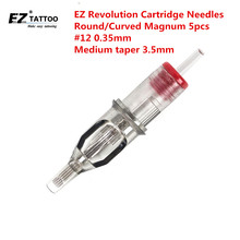 EZ Revolution Cartridge Tattoo Needles Curved Magnum #12 0.35mm Medium Taper 3.5mm for Cartridge Machine and Grips 5pcs/lot 2024 - buy cheap