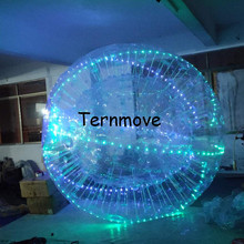 lighting grow zorb ball with Fluorescent strips Inflatable Zorb Ball / Body Zorb Ball For Outdoor Grass Game with led light 2024 - buy cheap