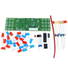 NE555 + CD4017 Red Blue Double Color Flashing Lights Board Kit StrobePractice Learning DIY Kits Electronic Suite Module 2024 - buy cheap