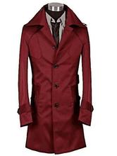 Gabardina larga de manga larga para hombre, abrigo ajustado de un solo pecho, ropa de primavera, 9XL, nuevo diseño, 2020 2024 - compra barato