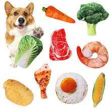 Juguetes Para Perros resistentes a las mordeduras imitaciones originales de verduras, baquetas, juego de mascotas para masticar con quirrido, suministros para mascotas 2024 - compra barato