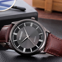 Reloj de pulsera de cuarzo de aleación analógica con correa de cuero de diseño Retro MIGEER belt watches 2024 - compra barato