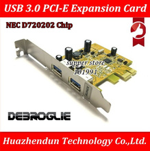 DEBROGLIE  USB 3.0 PCI-E Expansion Card Adapter External 2 Port USB3.0 NEC D720202 No need external power supply 2024 - buy cheap