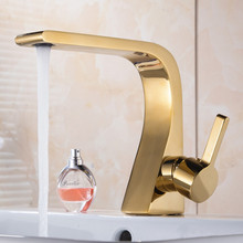 Basin Faucet Single Handle Single Hole Tap Hot And Cold Water Mixer Taps Sink Faucets  Total Brass Golden Taps Deck Mounted Taps 2024 - buy cheap