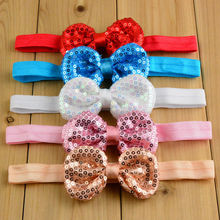 girls 3" Glitter bow headband Hair Accessories Boutique Hair Bows FOE Free Shipping 20pcs/lot FDA78 2024 - buy cheap