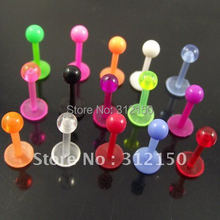 10pcs 1.2x8x3mm Free Shipping 16G Soft Flexible ball Lip Ring puer Color Lip Rings Nail,Ball Spike labret Body Piercing Jewelry 2024 - buy cheap