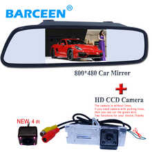 Monitor de vídeo LCD a Color de 4,3 "+ cámara de visión trasera CCD para coche, cámara de respaldo 2 en 1, aparcamiento automático para Renault Fluence/ Duster 2024 - compra barato