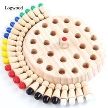 Kids party game Wooden Memory Match Stick Chess Game Fun Block Board Game Educational Color Cognitive Ability Toy for Children 2024 - buy cheap