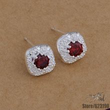 AE626 Silver plated earrings , silver fashion jewelry , beautiful red stone /fiyaoafa gvkapmra 2024 - buy cheap