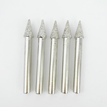 Diatool #19 5pcs brocas de entalhar diamante, pontos de montagem em cone rebarbas de diamante soldadas a vácuo 2024 - compre barato