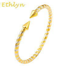 Ethlyn Os homens Dubai jóias de ouro Cor de Ouro pulseiras de alta qualidade para a Ethiopian jóias pulseiras bangles & pulseiras Etíope B25 2024 - compre barato