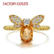 925 Sterling Silver Ring Fashion Jewelry Trendy Butterfly Design 3mm Width Cubic Zirconia Benzel Setting Girls Party Engagement 2024 - buy cheap