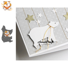 Molde de corte de metal e animal do urso polar, estêncil para scrapbooking, faça você mesmo, cartão de papel, decoração, gravação, corte, artesanato, novo 2019 2024 - compre barato