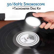 Nobsom 50/60hz velocidade estroboscópica, luz estroboscópica + disco de tacômetro para tocador de discos giratórios lp 2024 - compre barato