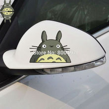 2 x Newest Car-Styling Cartoon Cat Totoro Rearview Mirror Car Stickers for Toyota Ford Focus 2 Chevrolet Volkswagen Tesla Lada 2024 - buy cheap