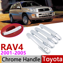 Cubierta cromada para Manilla de puerta de coche, accesorios adhesivos, para Toyota RAV4 XA20 2001 ~ 2005 Luxuriou, 2002 2003 2004 2024 - compra barato