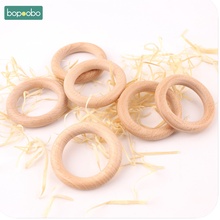 Bopoobo 20pcs Unfinished Beech Wood Rings 60mm Wooden Nursing Play Gym Original Wooden Teether DIY Jewelry Children Training Toy 2024 - buy cheap