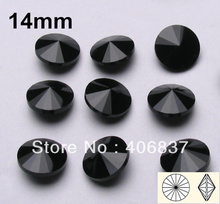 Rivoli-Lote de 14mm de cristal negro, Envío Gratis, 100 unidades Rivoli-cristal chino de alta calidad 2024 - compra barato